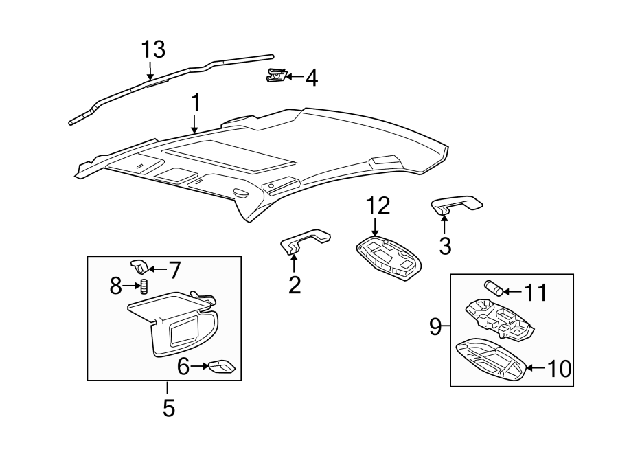 Diagram INTERIOR TRIM. for your 2006 Ford F-150 5.4L Triton V8 A/T 4WD FX4 Extended Cab Pickup Stepside 