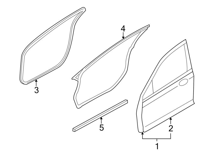 Diagram FRONT DOOR. DOOR & COMPONENTS. for your Ford F-150  