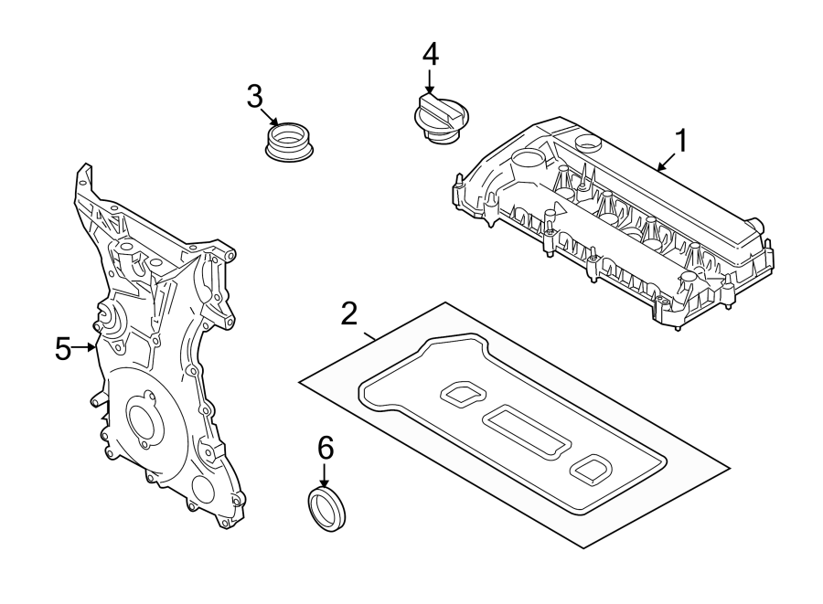 Diagram VALVE & TIMING COVERS. for your 1999 Ford F-150 4.2L Triton V6 A/T RWD Base Extended Cab Pickup Fleetside 