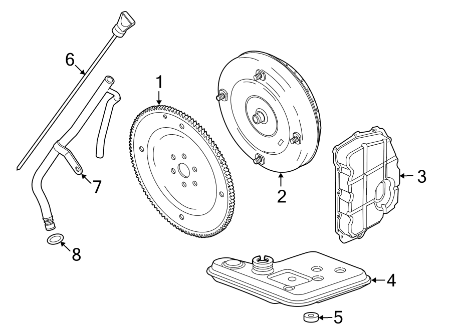 Diagram TRANSAXLE PARTS. for your 2014 Ford F-150 6.2L V8 A/T 4WD FX4 Crew Cab Pickup Fleetside 