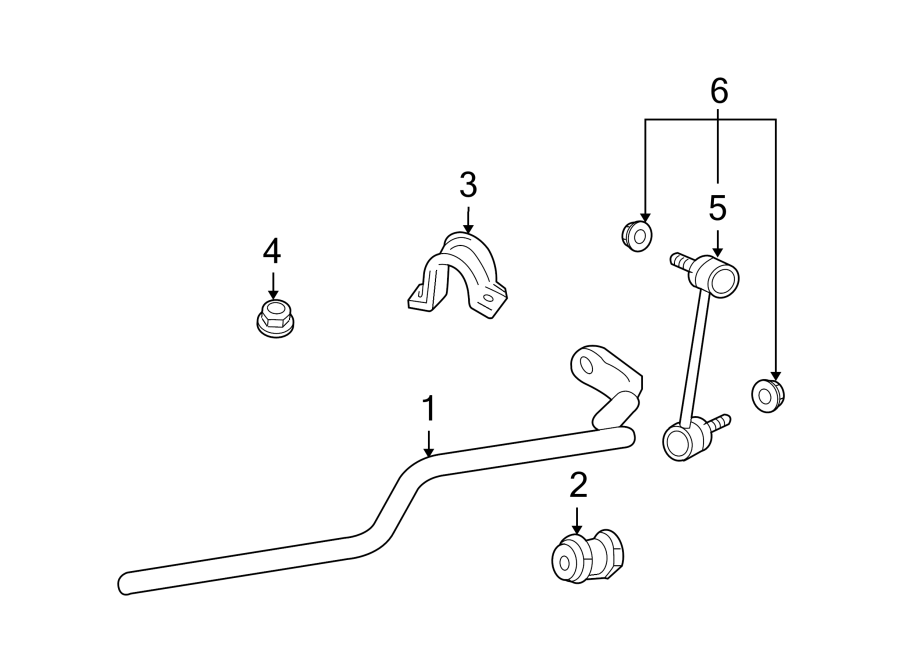 Diagram FRONT SUSPENSION. STABILIZER BAR & COMPONENTS. for your 2015 Lincoln MKZ   