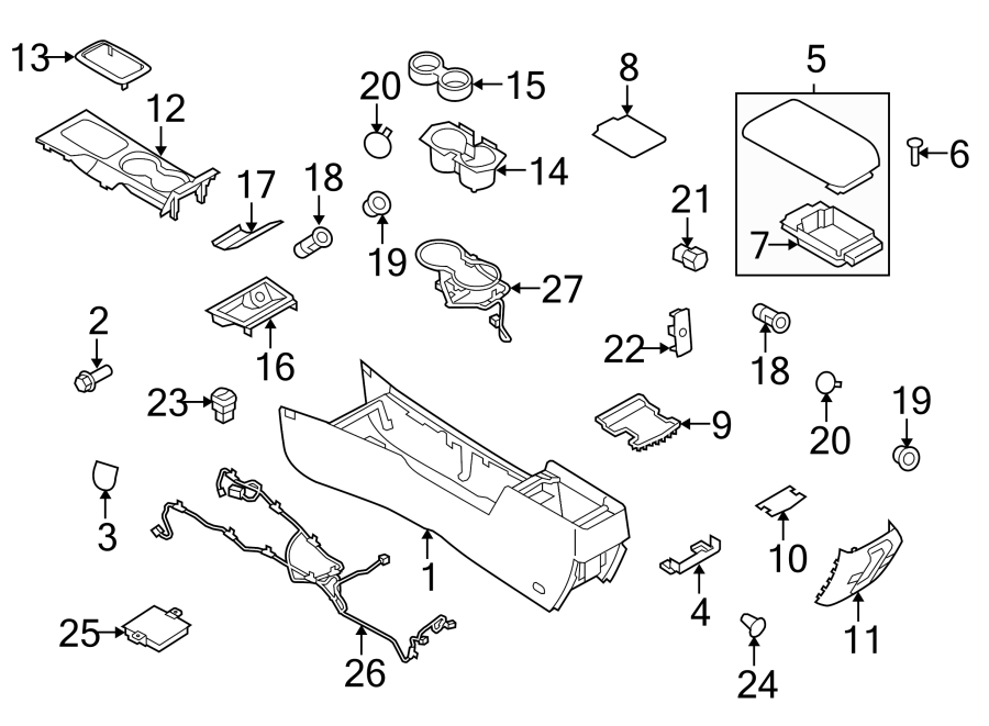 Diagram CONSOLE. for your 2010 Mercury Milan   