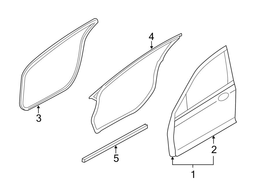 Diagram FRONT DOOR. DOOR & COMPONENTS. for your Ford F-150  