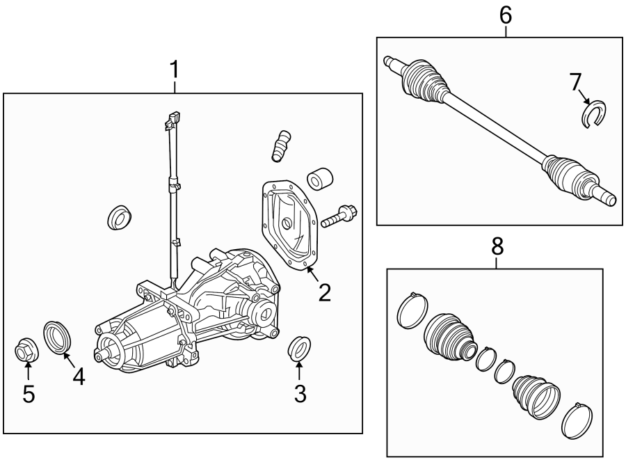 Diagram REAR SUSPENSION. AXLE & DIFFERENTIAL. for your Lincoln MKS  