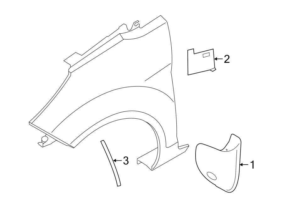 Diagram FENDER. EXTERIOR TRIM. for your 2014 Ford E-150   