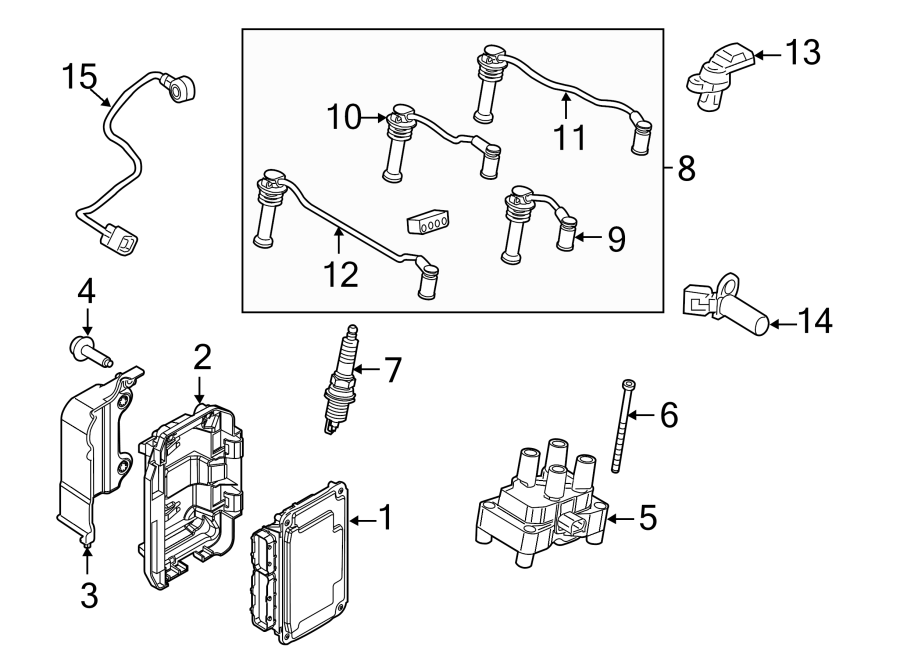 Diagram IGNITION SYSTEM. for your Ford Fiesta  