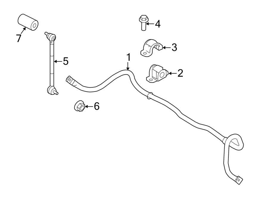 Diagram FRONT SUSPENSION. STABILIZER BAR & COMPONENTS. for your Ford Fiesta  