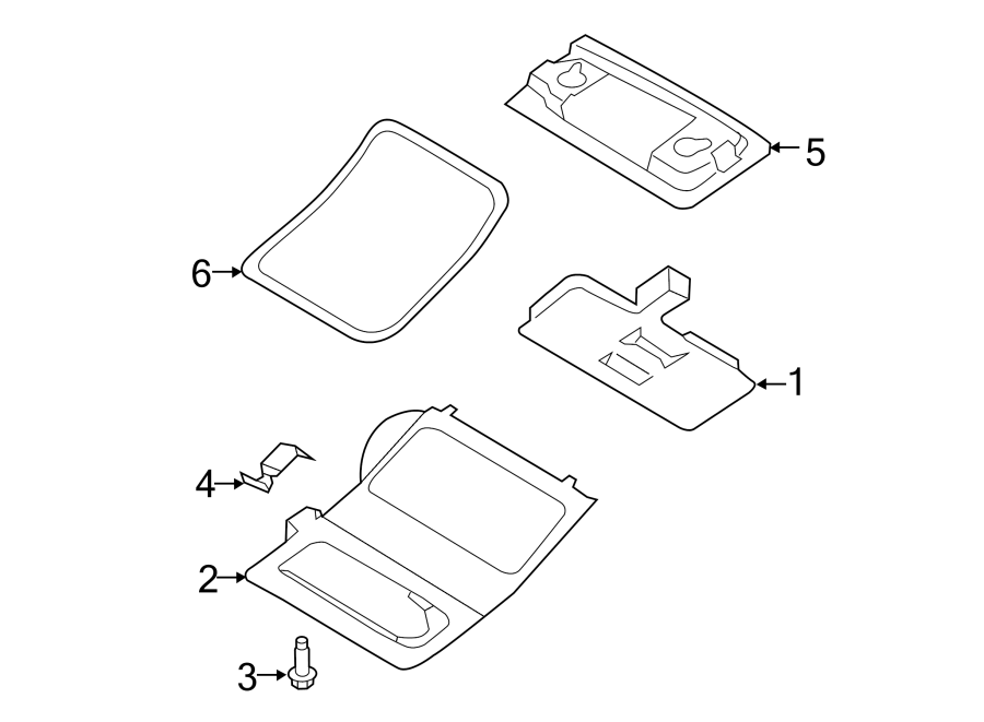 Diagram OVERHEAD CONSOLE. for your 2016 Ford F-150 2.7L EcoBoost V6 A/T 4WD XL Standard Cab Pickup Fleetside 