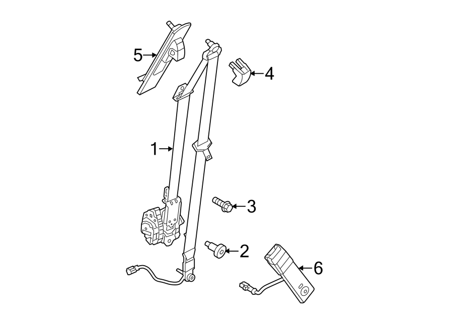 Diagram RESTRAINT SYSTEMS. FRONT SEAT BELTS. for your 2011 Ford F-150 3.5L EcoBoost V6 A/T 4WD King Ranch Crew Cab Pickup Fleetside 