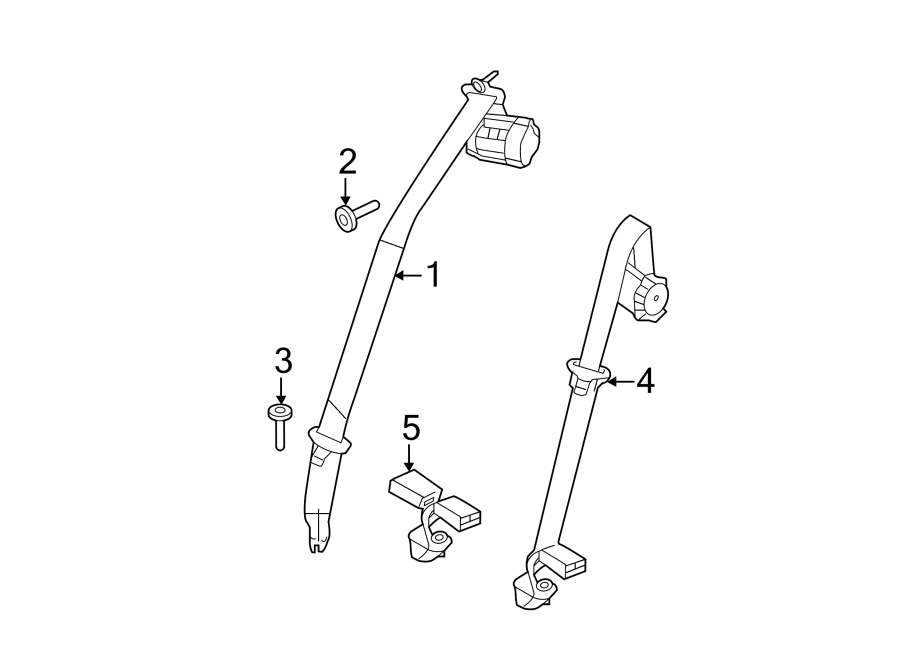 Diagram RESTRAINT SYSTEMS. REAR SEAT BELTS. for your 2010 Ford Fusion   