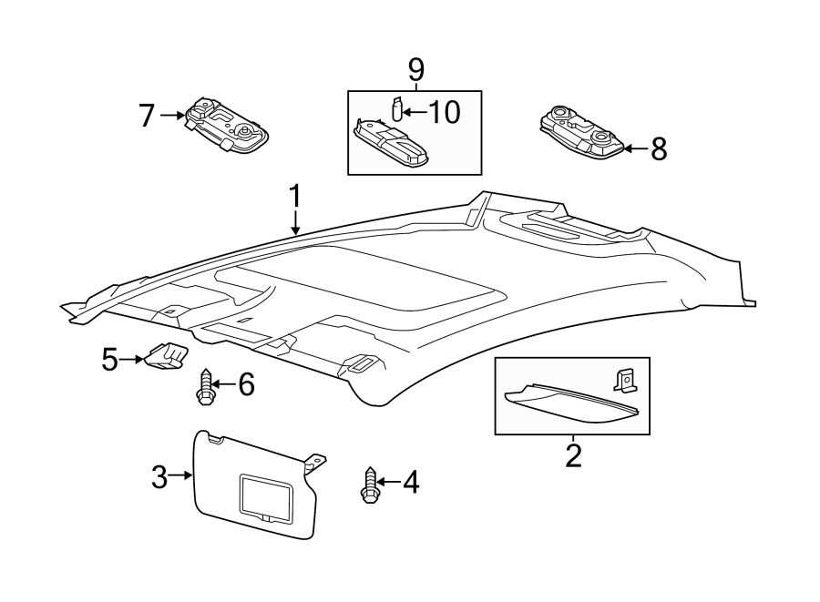 Interior trim. Diagram