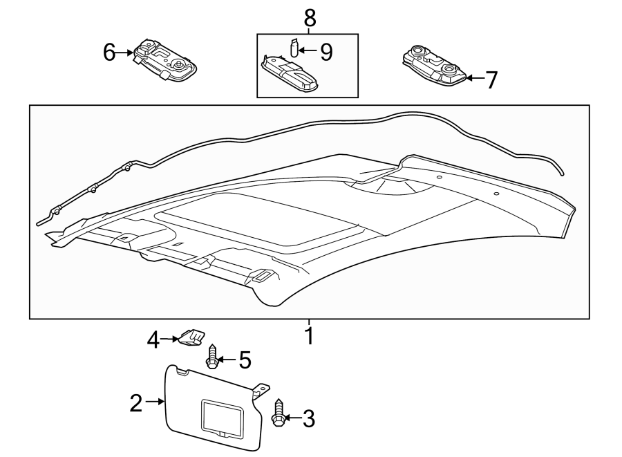 Diagram INTERIOR TRIM. for your Ford Mustang  