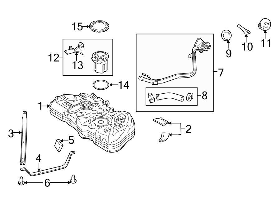 Diagram FUEL SYSTEM COMPONENTS. for your Ford F-150  