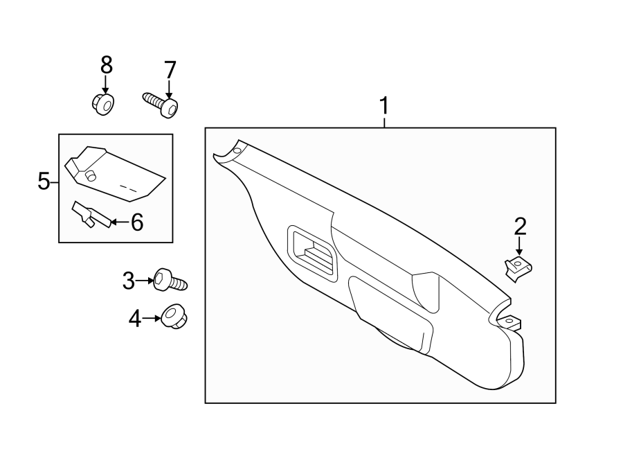 Diagram LIFT GATE. INTERIOR TRIM. for your 2009 Lincoln MKZ   