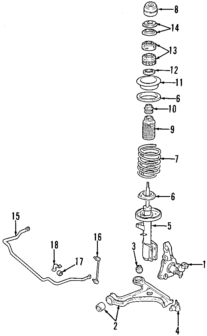 Diagram FRONT SUSPENSION. LOWER CONTROL ARM. STABILIZER BAR. SUSPENSION COMPONENTS. for your 2024 Chevrolet Camaro 6.2L V8 M/T ZL1 Convertible 