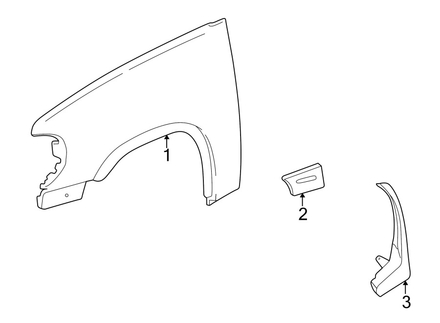 Diagram FENDER. EXTERIOR TRIM. for your Lincoln