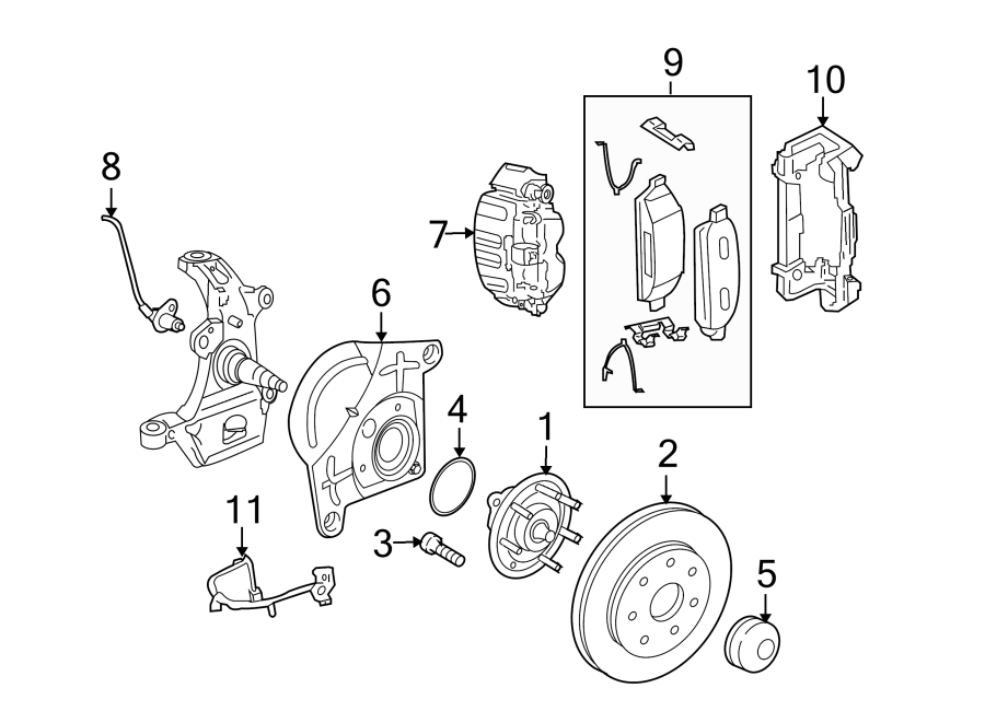 Diagram FRONT SUSPENSION. BRAKE COMPONENTS. for your 2008 Ford F-150  FX2 Standard Cab Pickup Fleetside 