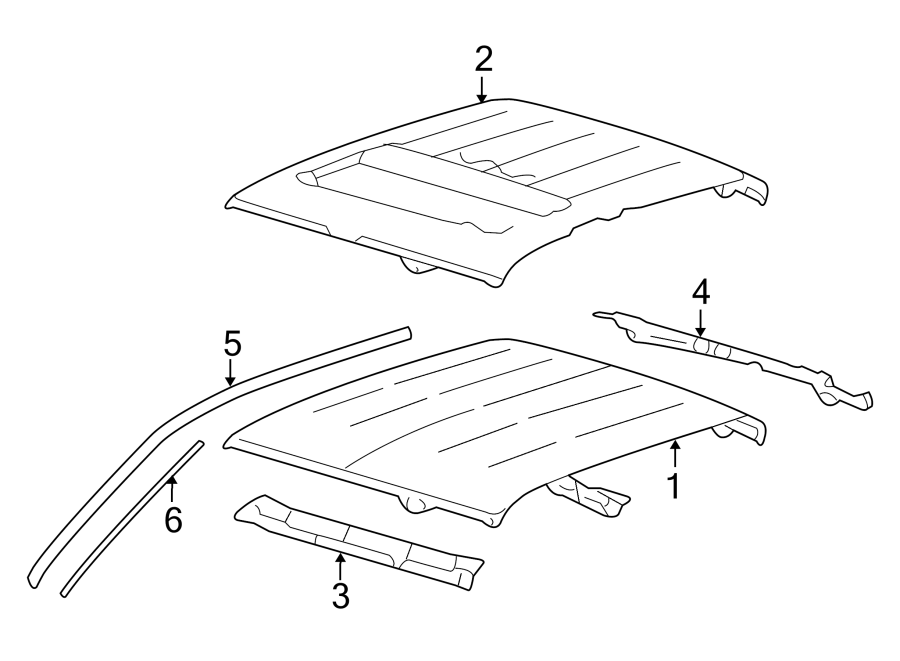 Diagram CAB. ROOF & COMPONENTS. for your 1986 Ford Bronco   