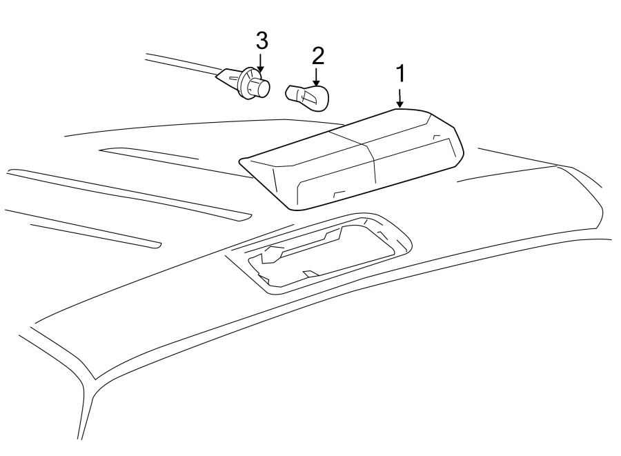 Diagram REAR LAMPS. HIGH MOUNTED STOP LAMP. for your 2001 Ford F-150   