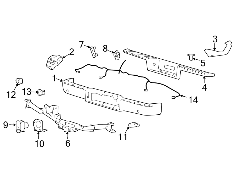 Diagram REAR BUMPER. BUMPER & COMPONENTS. for your 2016 Lincoln MKZ Black Label Sedan  