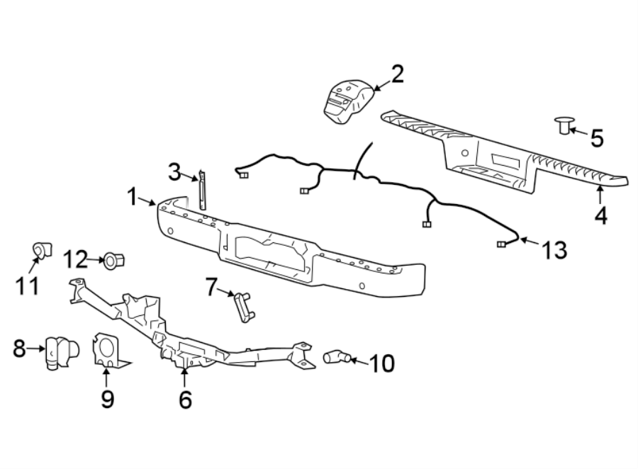 REAR BUMPER. BUMPER & COMPONENTS. Diagram