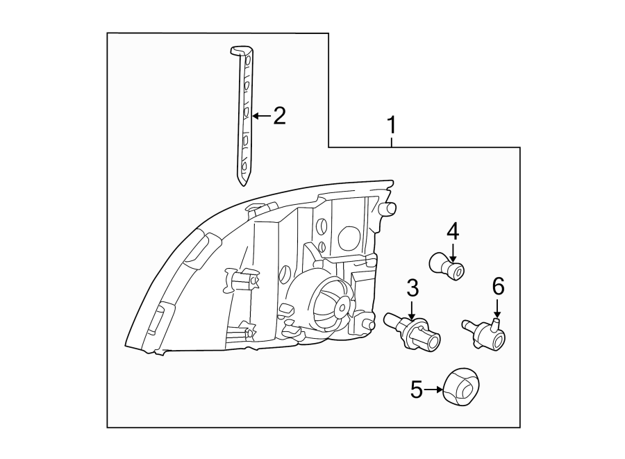 FRONT LAMPS. HEADLAMP COMPONENTS. Diagram