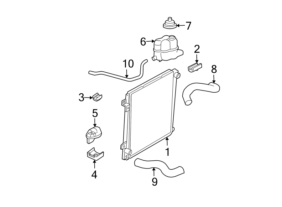 Diagram RADIATOR & COMPONENTS. for your 2009 Ford Ranger   