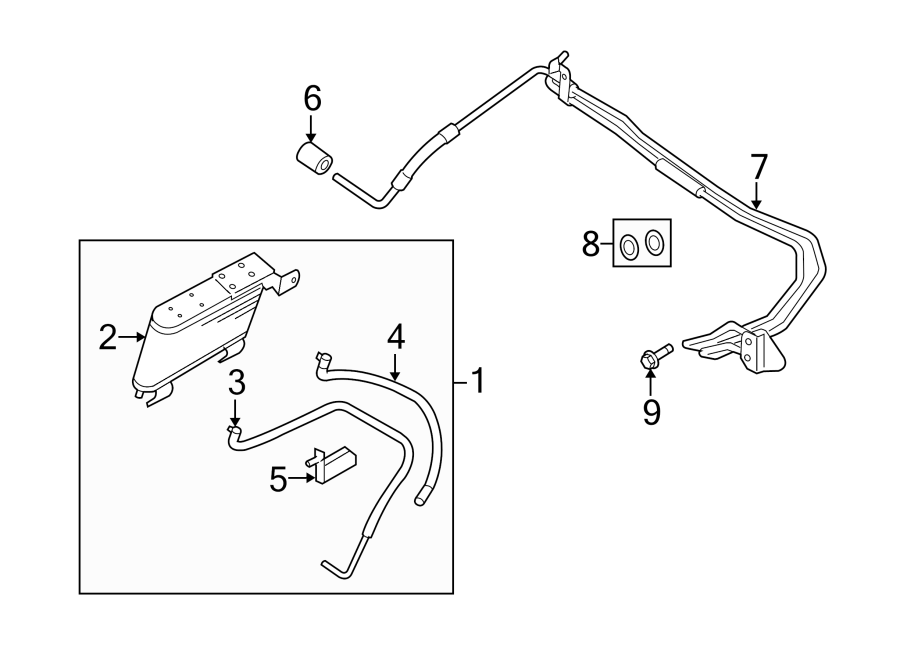 Diagram TRANS OIL COOLER. for your 2018 Lincoln MKZ   