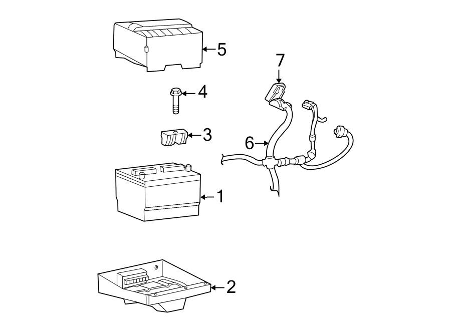 Diagram BATTERY. for your 2007 Lincoln MKZ   