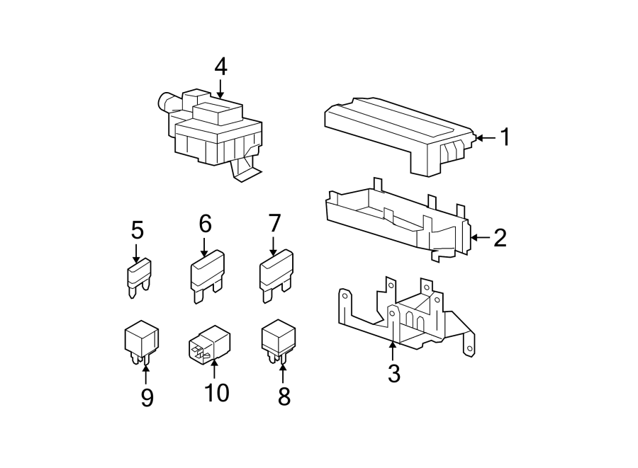 Diagram FUSE & RELAY. for your 1992 Ford Bronco   