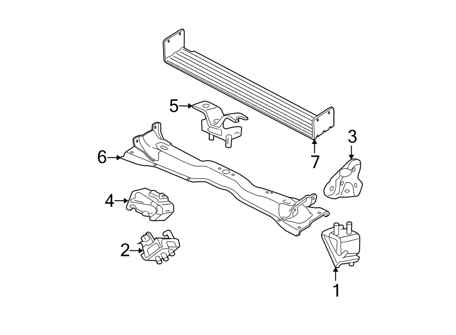 Diagram ENGINE & TRANS MOUNTING. for your Mercury Mountaineer  