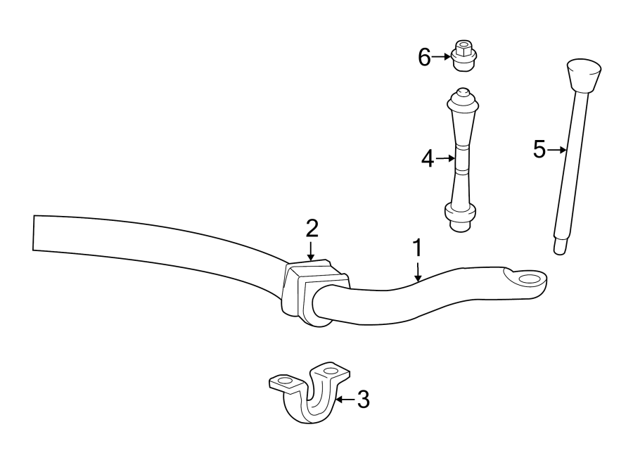 Diagram FRONT SUSPENSION. STABILIZER BAR & COMPONENTS. for your 2013 Lincoln MKZ   