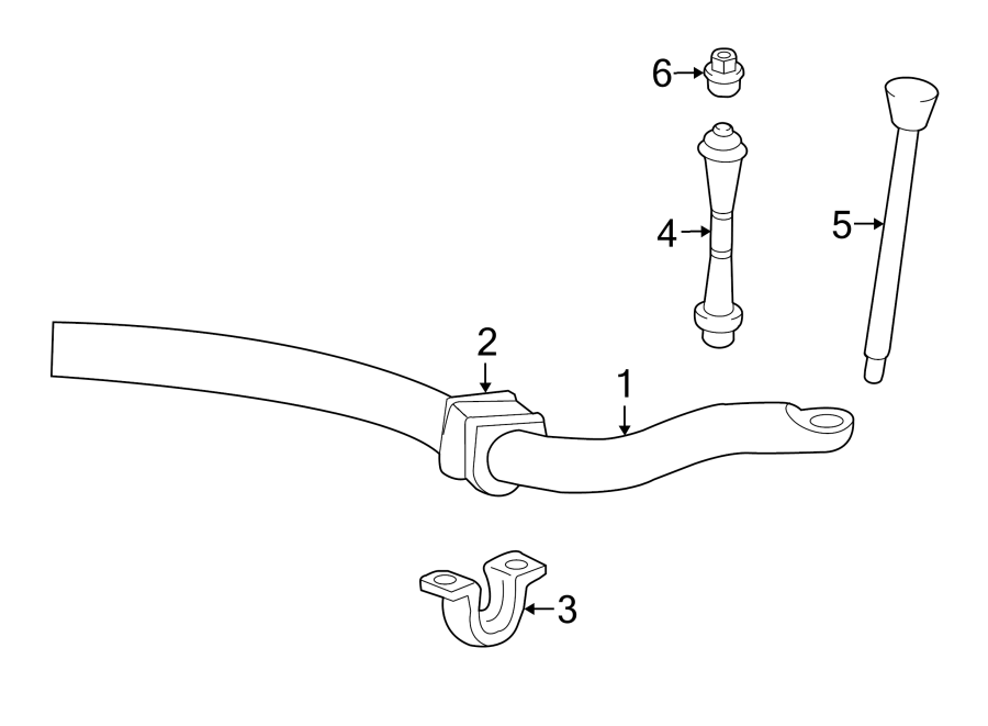 Diagram FRONT SUSPENSION. STABILIZER BAR & COMPONENTS. for your 2013 Lincoln MKZ   