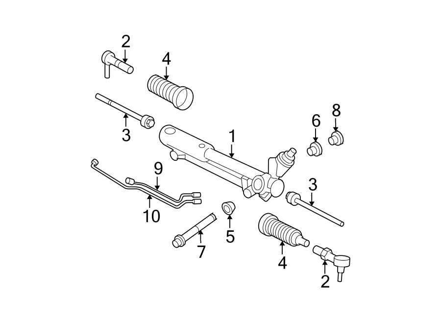 Diagram STEERING GEAR & LINKAGE. for your Mercury Mountaineer  