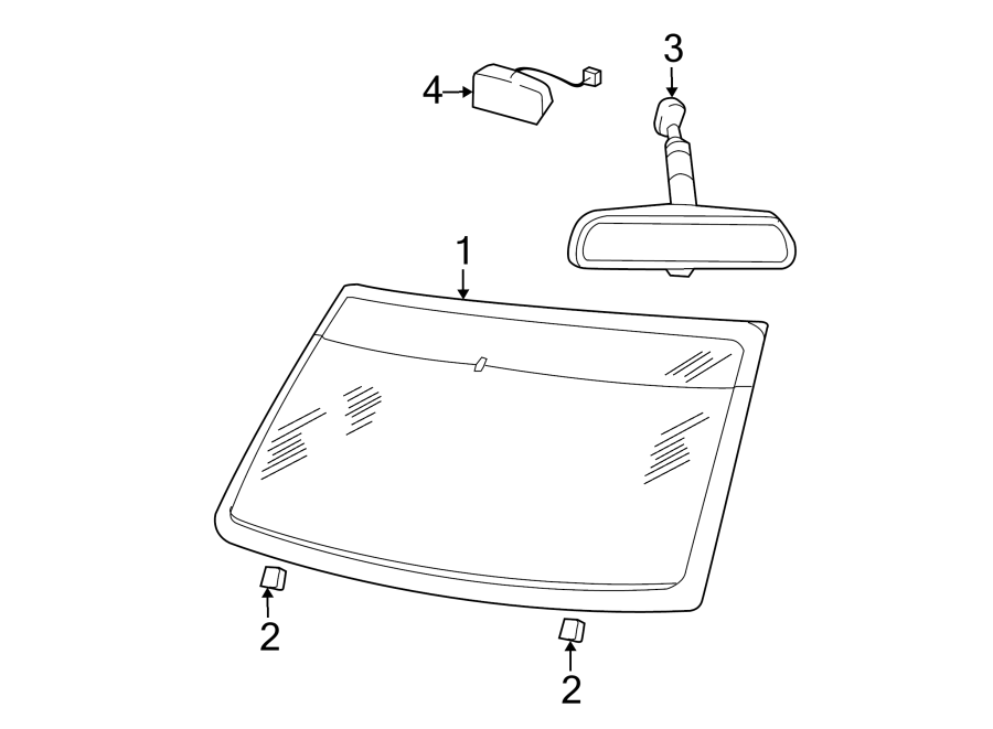 Diagram WINDSHIELD. GLASS. for your 2024 Ford Escape   