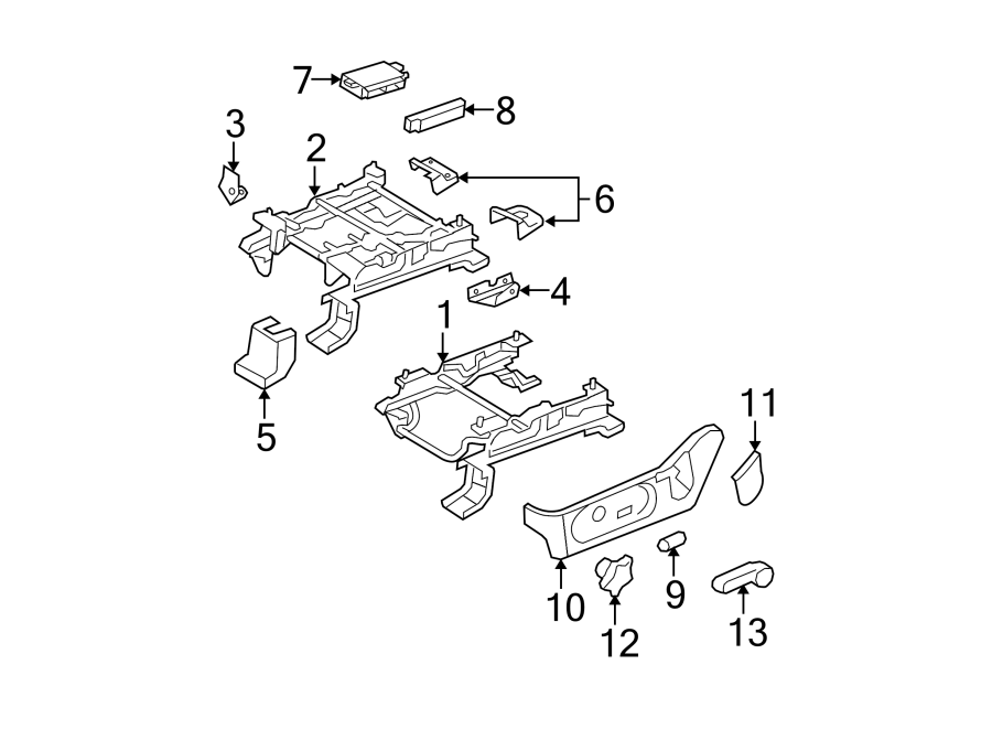 Diagram SEATS & TRACKS. TRACKS & COMPONENTS. for your 2007 Ford Expedition   