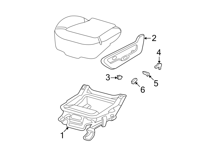 Diagram SEATS & TRACKS. TRACKS & COMPONENTS. for your 2008 Ford Focus   