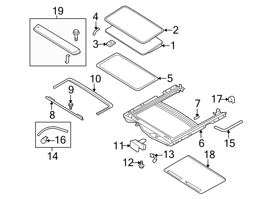 Diagram SUNROOF. for your 1996 Ford F-150   