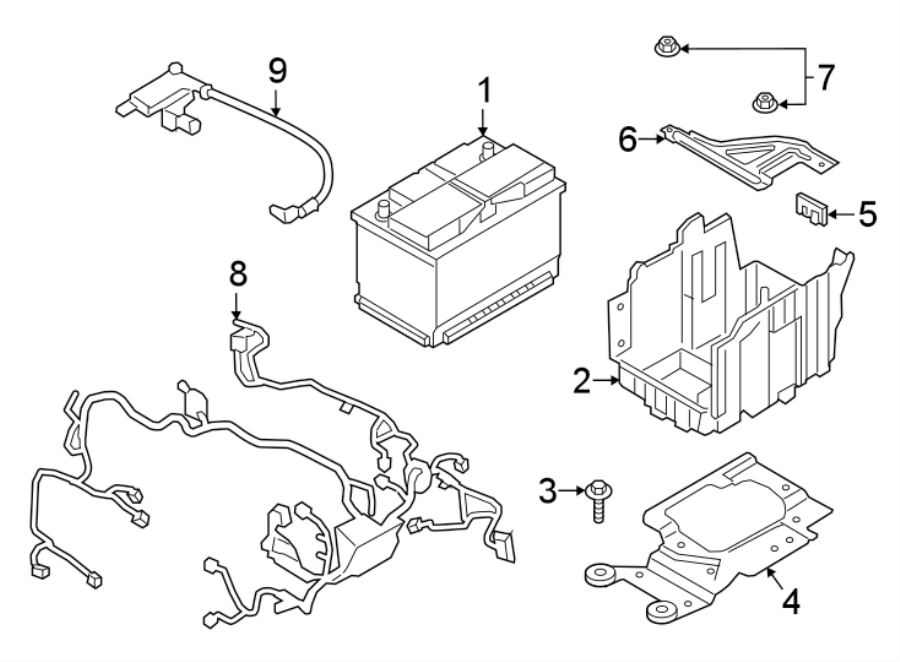 Diagram BATTERY. for your 2011 Lincoln MKZ Base Sedan  