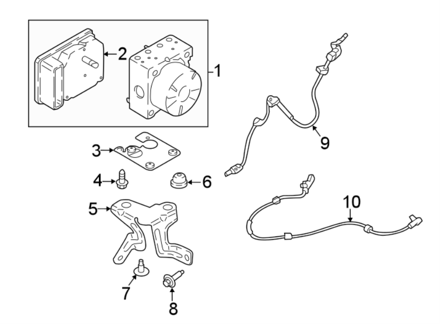 Diagram Abs components. for your 2011 Lincoln MKZ Base Sedan 3.5L Duratec V6 A/T FWD 