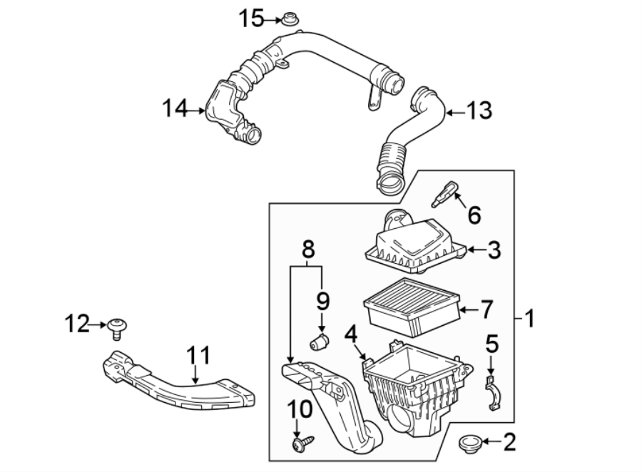 Diagram ENGINE / TRANSAXLE. AIR INTAKE. for your 2013 Ford F-150 3.5L EcoBoost V6 A/T RWD Platinum Crew Cab Pickup Fleetside 