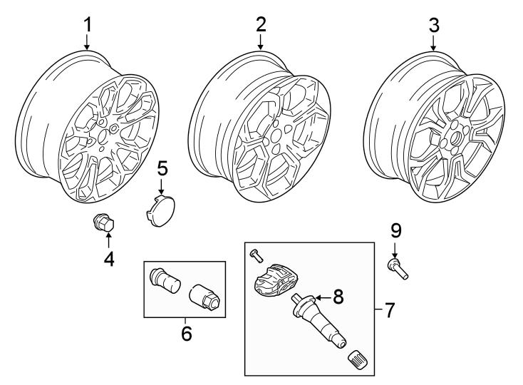 Diagram WHEELS. for your Ford EcoSport  