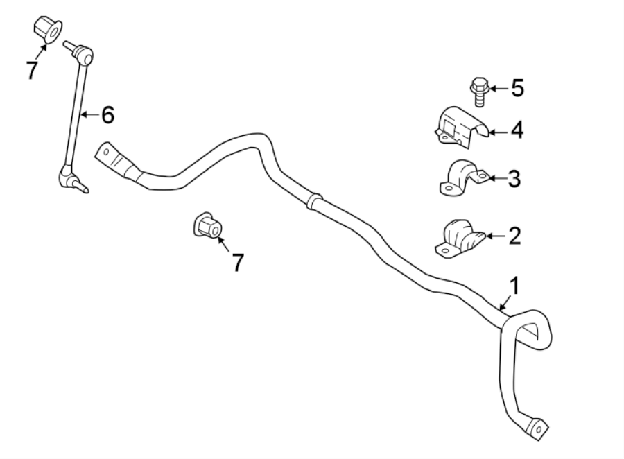 FRONT SUSPENSION. STABILIZER BAR & COMPONENTS. Diagram