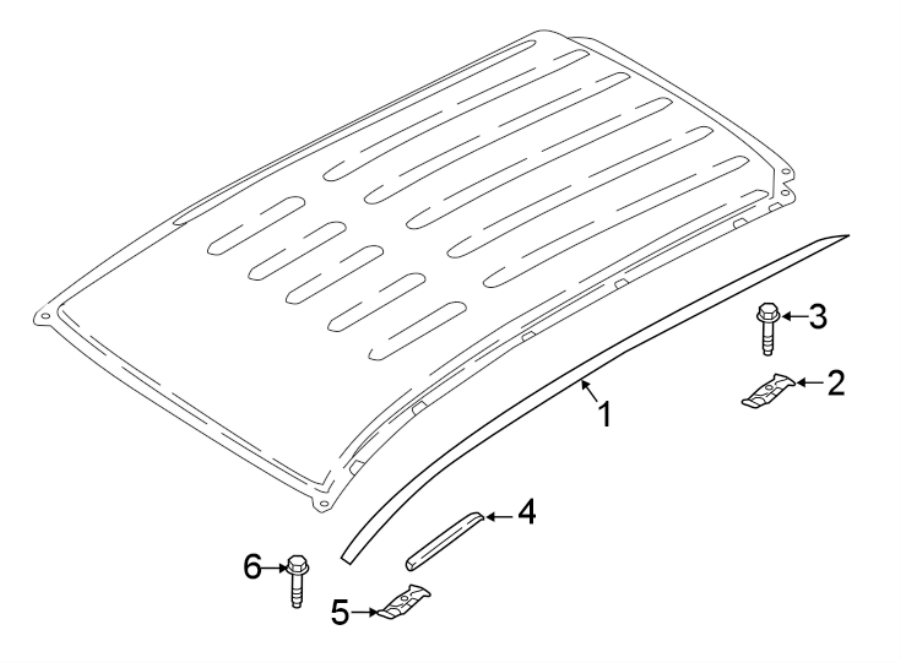 Diagram EXTERIOR TRIM. for your 2008 Ford F-150 5.4L Triton V8 FLEX M/T 4WD THE 60TH ANNIVERSARY EDITION Crew Cab Pickup Stepside 