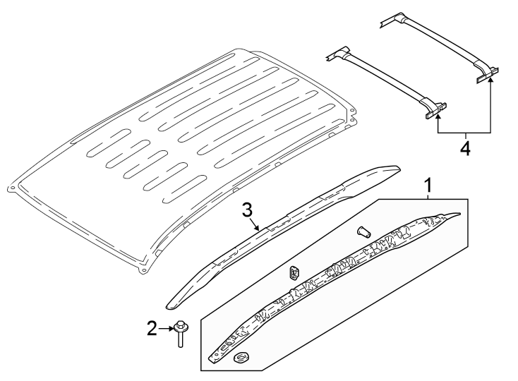 Diagram ROOF RACK. for your 2013 Lincoln MKZ   