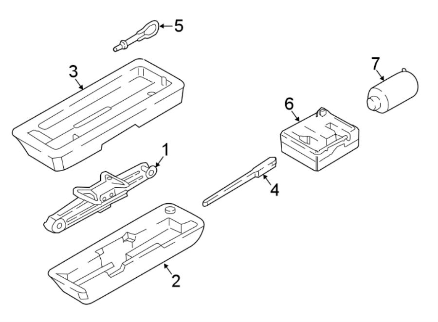 Diagram REAR BODY & FLOOR. JACK & COMPONENTS. for your Ford EcoSport  