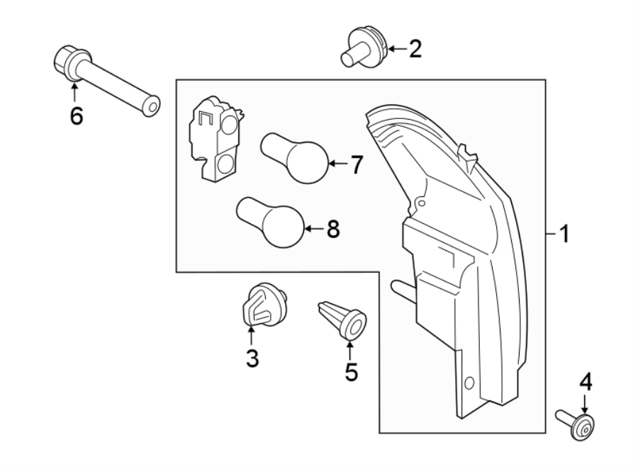 Diagram REAR LAMPS. TAIL LAMPS. for your 2019 Lincoln MKZ   