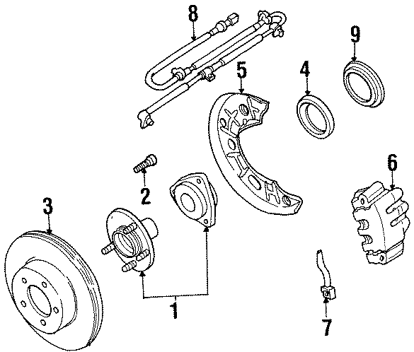 Diagram FRONT SUSPENSION. BRAKE COMPONENTS. for your 2010 Ford F-150 4.6L Triton V8 A/T RWD STX Extended Cab Pickup Fleetside 