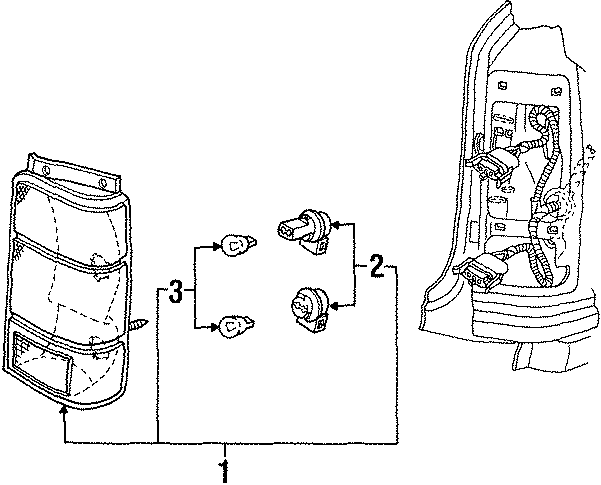 Diagram REAR LAMPS. COMBINATION LAMPS. for your 2024 Ford F-150   