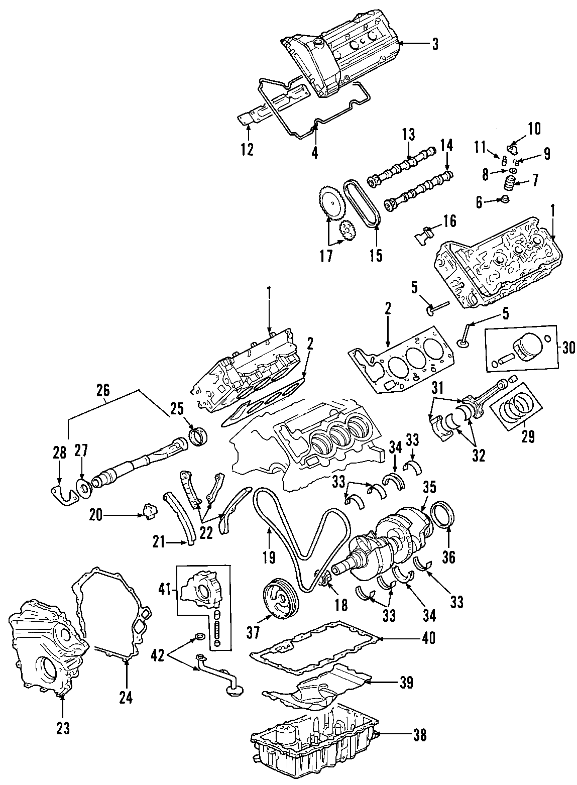 6CAMSHAFT & TIMING. CRANKSHAFT & BEARINGS. CYLINDER HEAD & VALVES. LUBRICATION. MOUNTS. PISTONS. RINGS & BEARINGS.https://images.simplepart.com/images/parts/motor/fullsize/MZP025.png